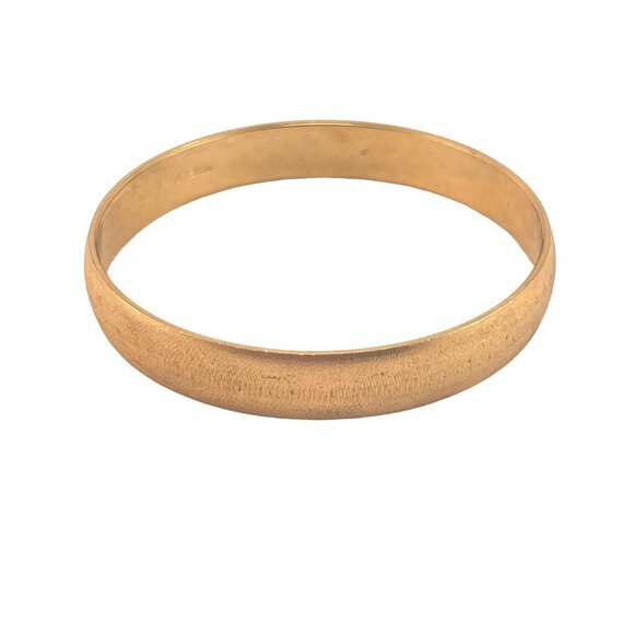 Monet Vintage Gold-Tone Textured Bangle Bracelet - Picture 3 of 5